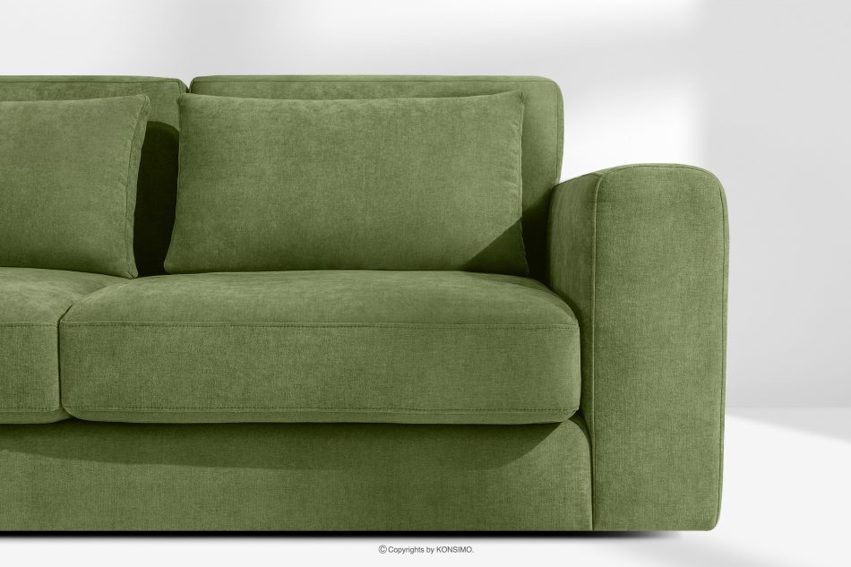 VERUS Großes Ecksofa aus geflochtenem Stoff links grün grün - Foto 5