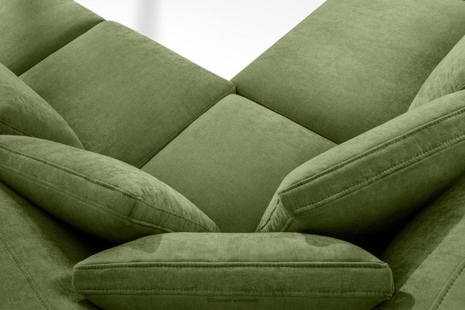 VERUS Großes Ecksofa aus geflochtenem Stoff links grün grün - Foto 10