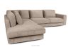 VERUS Großes bequemes Ecksofa für das Wohnzimmer Gewebestoff links beige beige - Foto 4