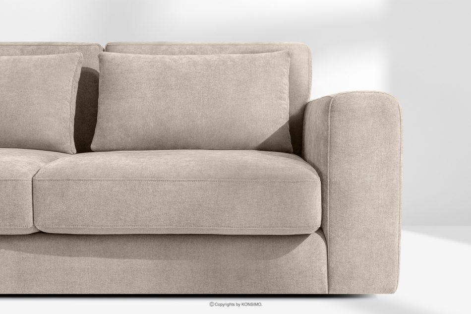 VERUS Großes bequemes Ecksofa für das Wohnzimmer Gewebestoff links hellbeige hellbeige - Foto 5