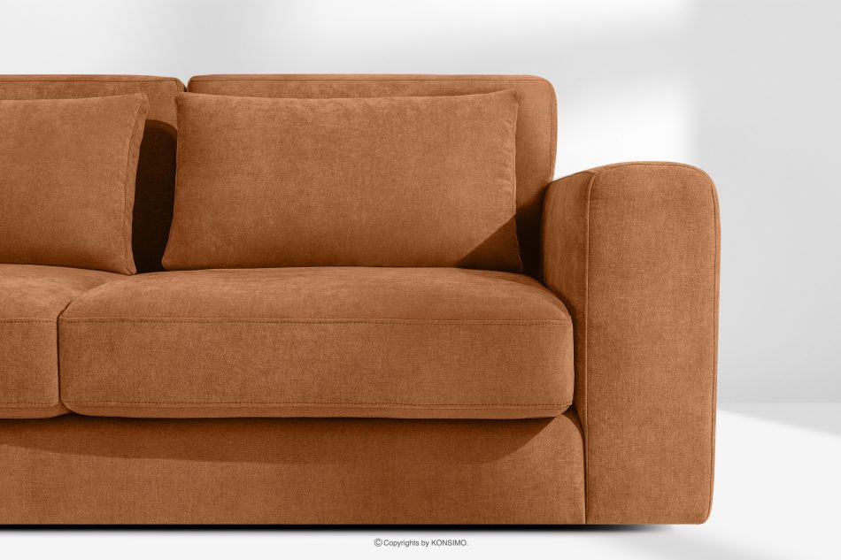 VERUS Großes bequemes Ecksofa für das Wohnzimmer Gewebestoff links rotbraun rot - Foto 5