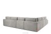 VERUS Großes Ecksofa für das Wohnzimmer aus Gewebestoff links hellgrau hellgrau - Foto 5