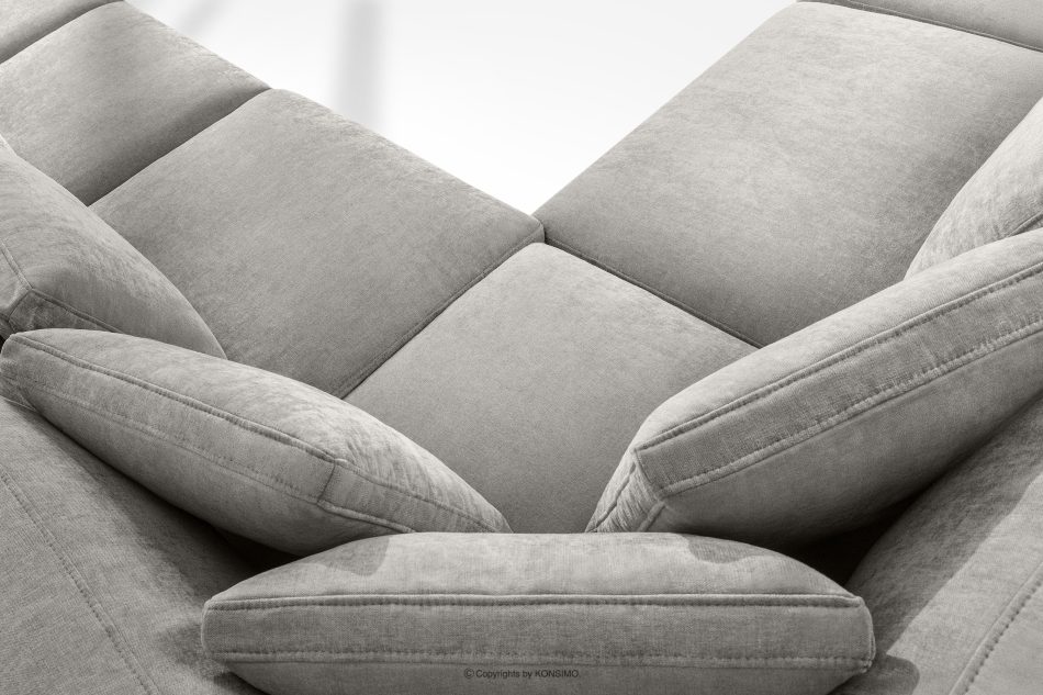 VERUS Großes Ecksofa für das Wohnzimmer aus Gewebestoff links hellgrau hellgrau - Foto 10