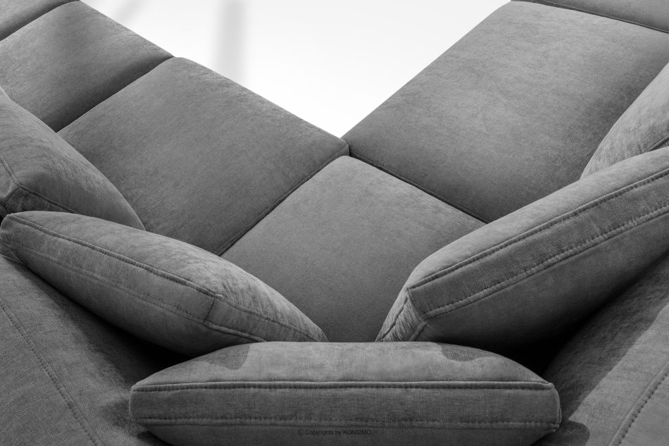 VERUS Großes Ecksofa für das Wohnzimmer aus Gewebestoff links dunkelgrau dunkelgrau - Foto 10