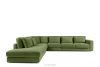 VERUS Großes Ecksofa für das Wohnzimmer aus Gewebestoff links grün grün - Foto 3