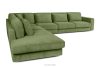VERUS Großes Ecksofa für das Wohnzimmer aus Gewebestoff links grün grün - Foto 4