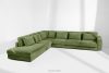 VERUS Großes Ecksofa für das Wohnzimmer aus Gewebestoff links grün grün - Foto 19