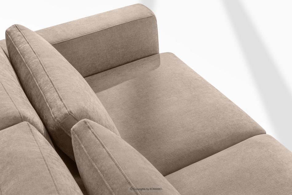 VERUS Großes bequemes Ecksofa für das Wohnzimmer Gewebestoff links beige beige - Foto 6