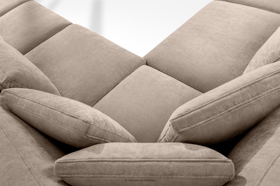 VERUS Großes bequemes Ecksofa für das Wohnzimmer Gewebestoff links beige beige - Foto 10