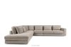 VERUS Großes bequemes Ecksofa für das Wohnzimmer Gewebestoff links grau-beige graubeige - Foto 3