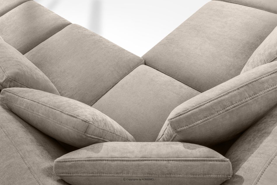 VERUS Großes bequemes Ecksofa für das Wohnzimmer Gewebestoff links grau-beige graubeige - Foto 10