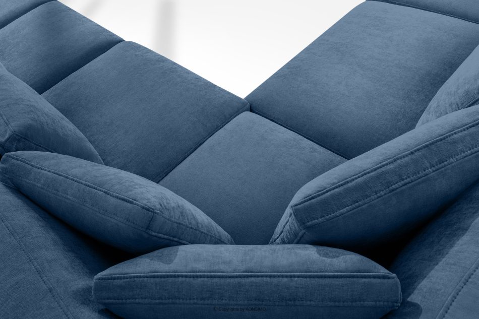 VERUS Großes Ecksofa für das Wohnzimmer aus Gewebestoff links dunkelblau dunkelblau - Foto 10