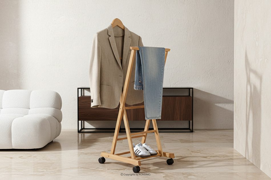 AGLAS Kleiderbutler aus Buchenholz natürlich - Foto 1