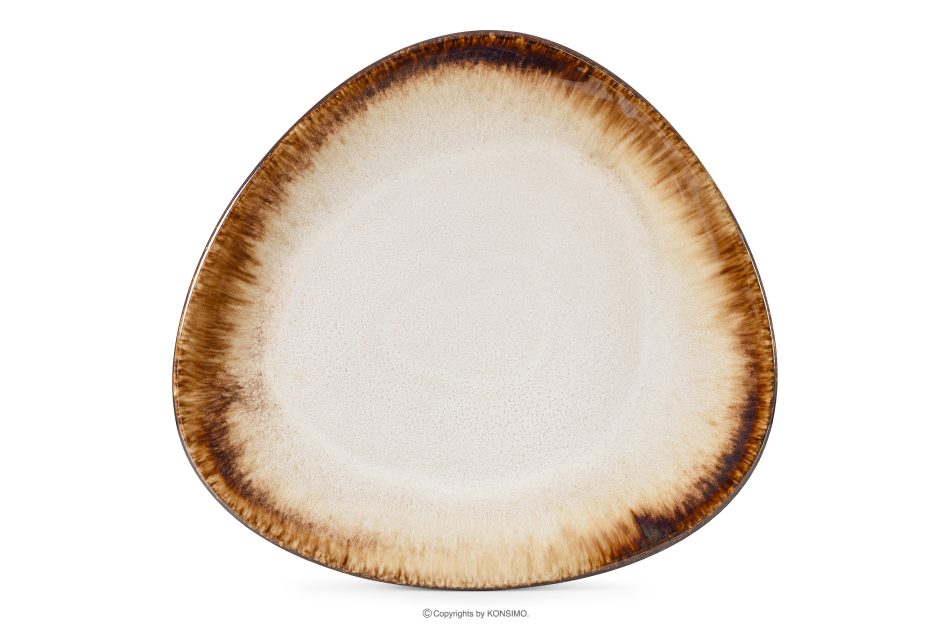 PRIMA Handglasierter Speiseteller hellbeige hellbeige - Foto 4