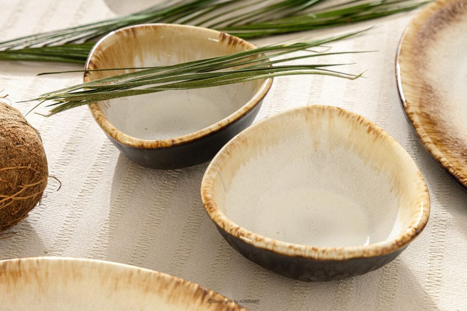 PRIMA Handglasierte Salatschüssel hellbeige hellbeige - Foto 5