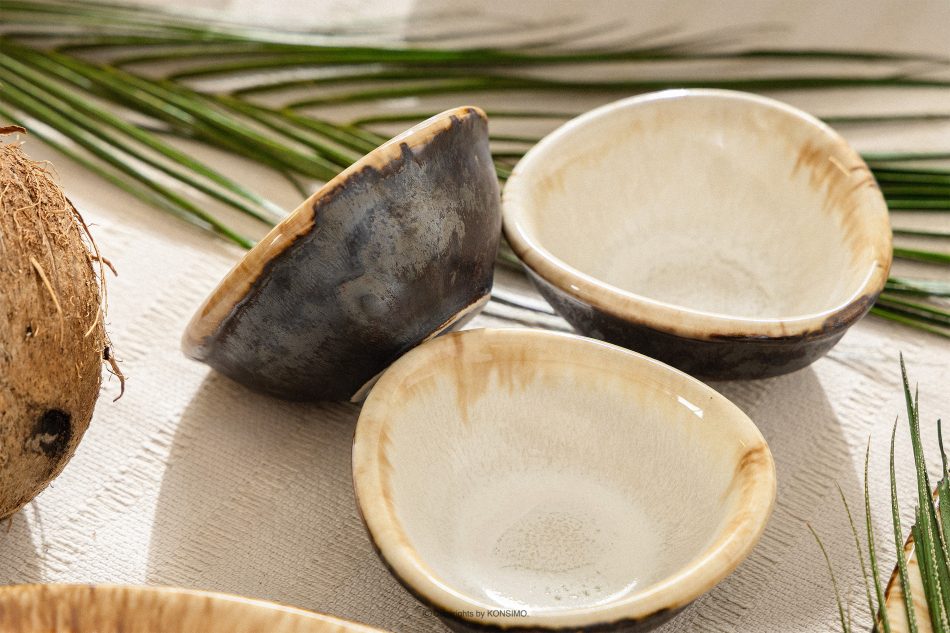 PRIMA Handglasierte Dip-Schale hellbeige hellbeige - Foto 6