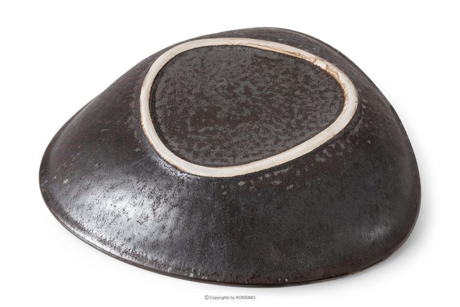 PRIMA Handglasierte tiefe Servierplatte hellbeige hellbeige - Foto 3