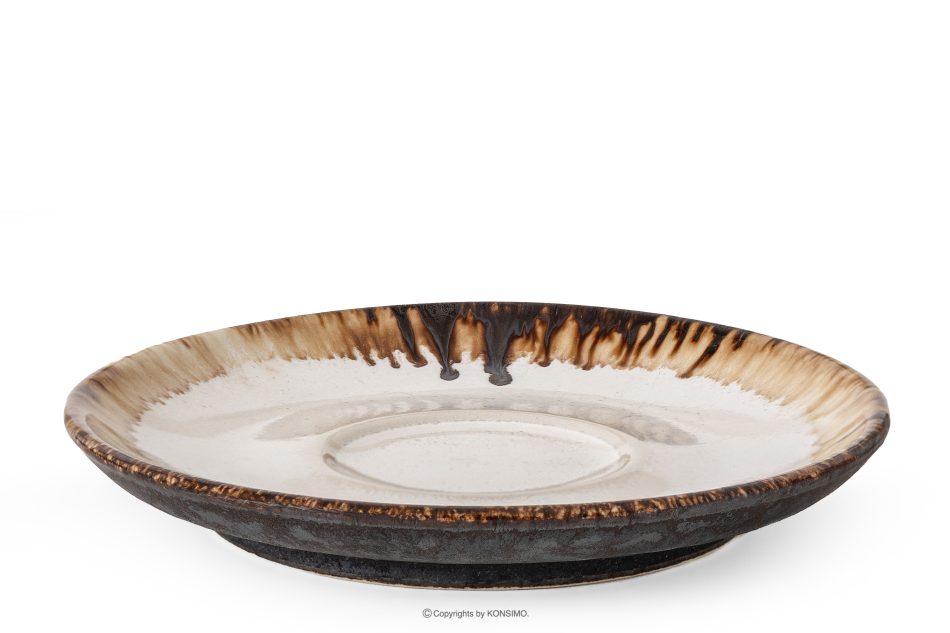 PRIMA Handglasierte Espressotasse Untertasse hellbeige hellbeige - Foto 0