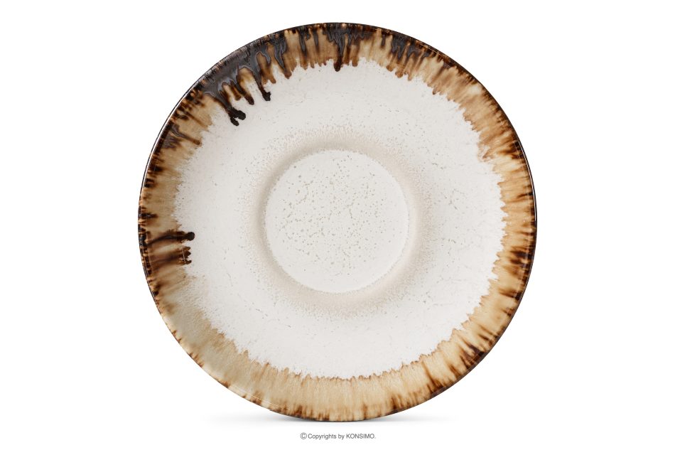 PRIMA Handglasierte Espressotasse Untertasse hellbeige hellbeige - Foto 4