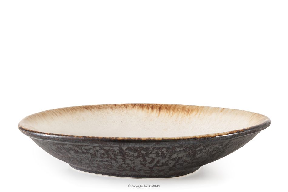 PRIMA Handglasierter Keramik-Tiefteller 6 Stück hellbeige hellbeige - Foto 2