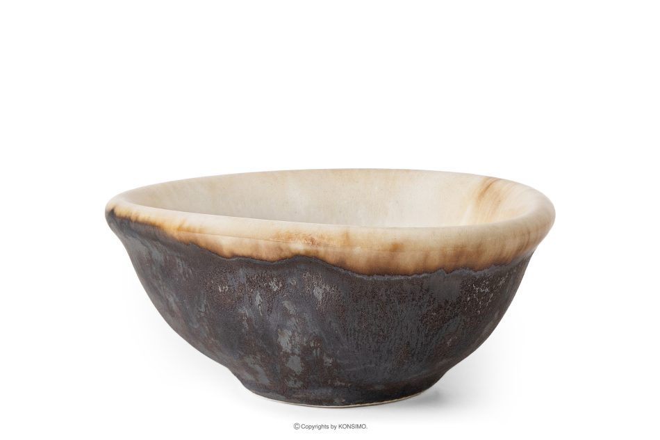 PRIMA Handglasierte Keramik Dip-Schale 6 Stück hellbeige hellbeige - Foto 2