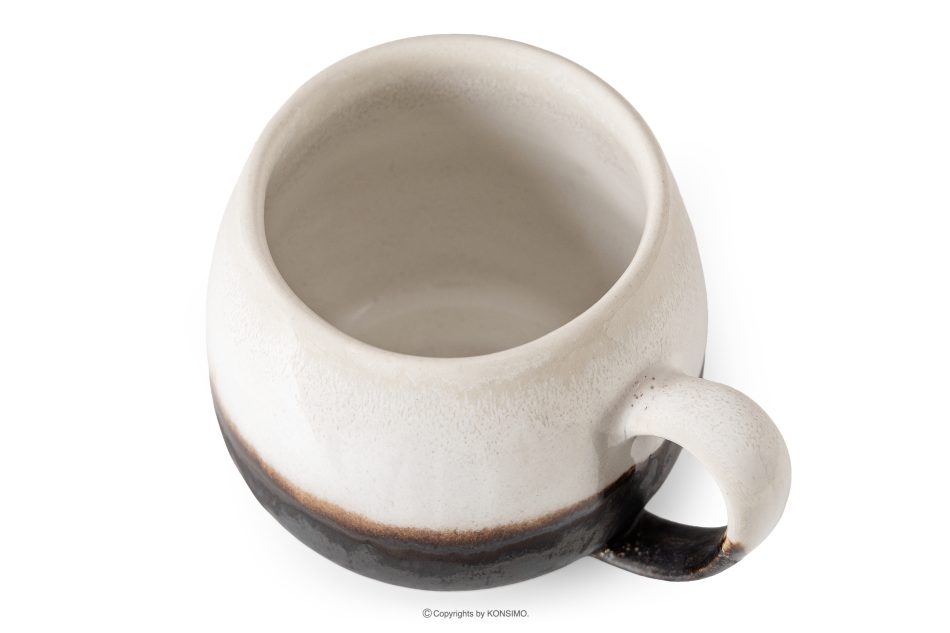 PRIMA Handglasierter Keramikbecher 6 Stück hellbeige hellbeige - Foto 3