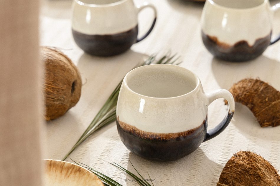 PRIMA Handglasierter Keramikbecher 6 Stück hellbeige hellbeige - Foto 5