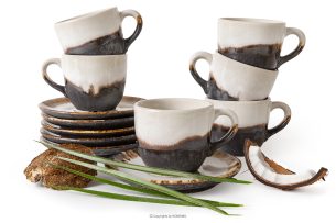 PRIMA, https://konsimo.de/kollektion/prima/ Espressotasse mit Untertasse aus Keramik handglasiert 6 Stück hellbeige hellbeige - Foto