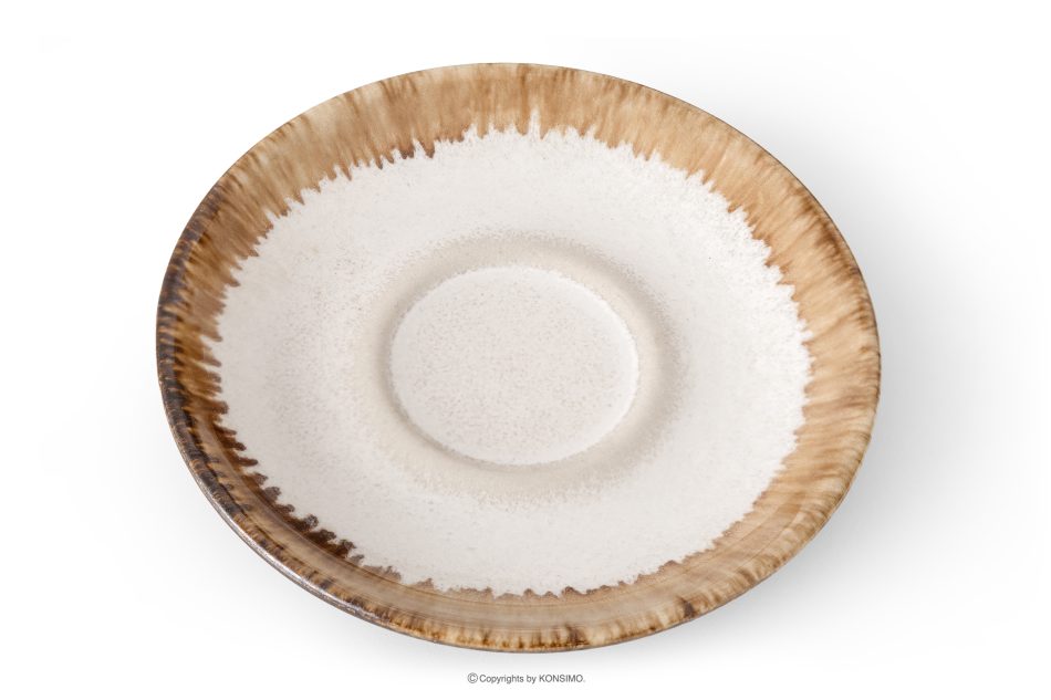 PRIMA Espressotasse mit Untertasse aus Keramik handglasiert 6 Stück hellbeige hellbeige - Foto 6