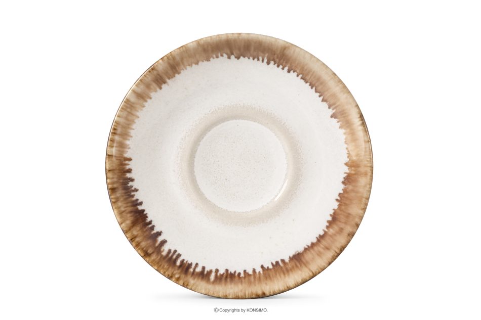 PRIMA Espressotasse mit Untertasse aus Keramik handglasiert 6 Stück hellbeige hellbeige - Foto 8