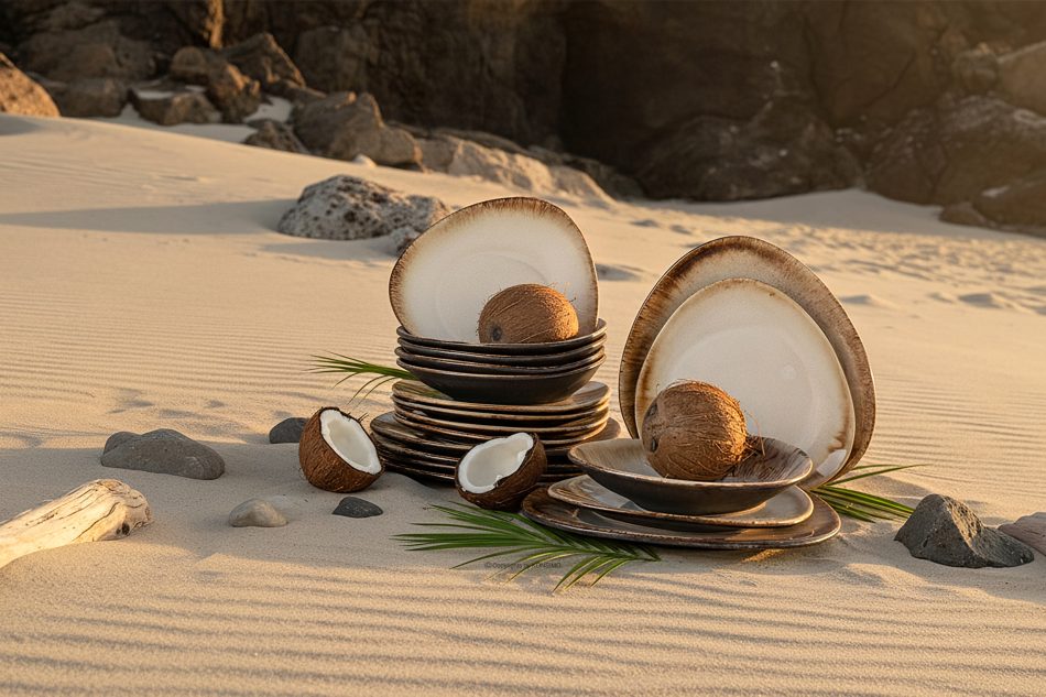 PRIMA Handglasiertes Geschirr-Set 6 Personen (18 tlg.) hellbeige hellbeige - Foto 9