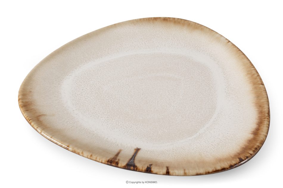 PRIMA Handglasiertes Keramik-Geschirrset 6 Personen (24 tlg.) hellbeige hellbeige - Foto 4