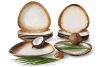 Keramik- Geschirr-Set 6 Personen (12 tlg.) hellbeige