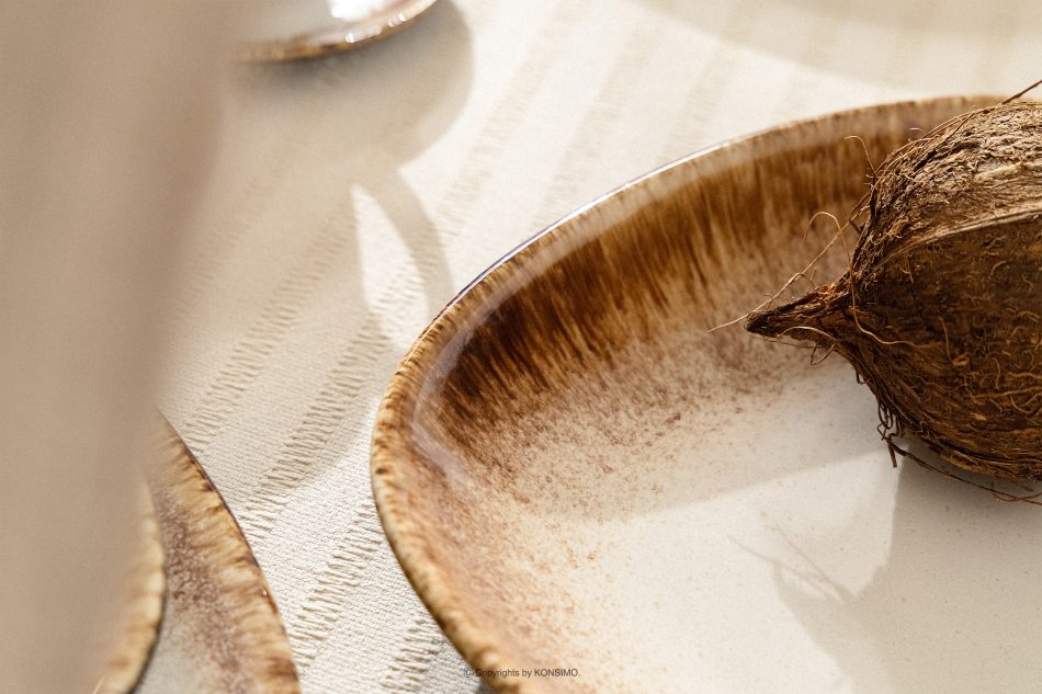 PRIMA Keramik- Geschirr-Set 6 Personen (12 tlg.) hellbeige hellbeige - Foto 13