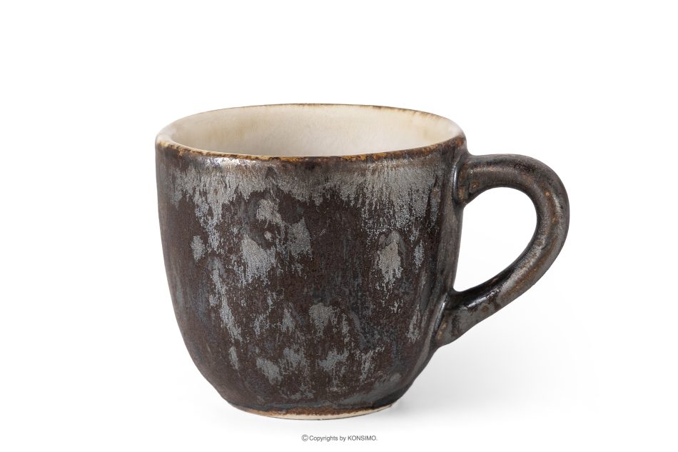 PRIMA Espresso handglasiertes Kaffeegeschirr 6 Personen (18 tlg.) hellbeige hellbeige - Foto 4