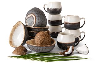 PRIMA, https://konsimo.de/kollektion/prima/ Handglasiertes Loft-Frühstücksset 6 Personen (12 tlg.) hellbeige hellbeige - Foto