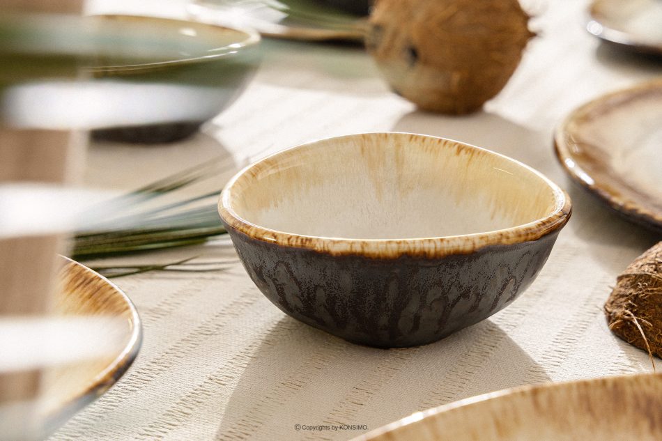 PRIMA Kombiservice aus handglasierter Keramik für 6 Personen (48 tlg.) hellbeige hellbeige - Foto 25