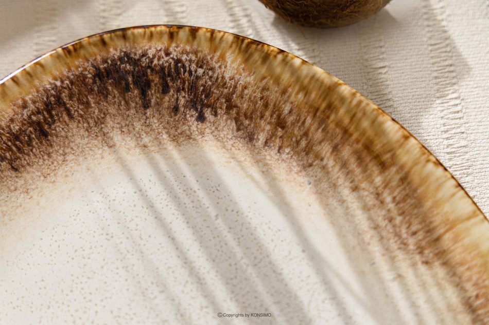 PRIMA Kombiservice aus Keramik handglasiert 6 Personen (60 tlg.) hellbeige hellbeige - Foto 27