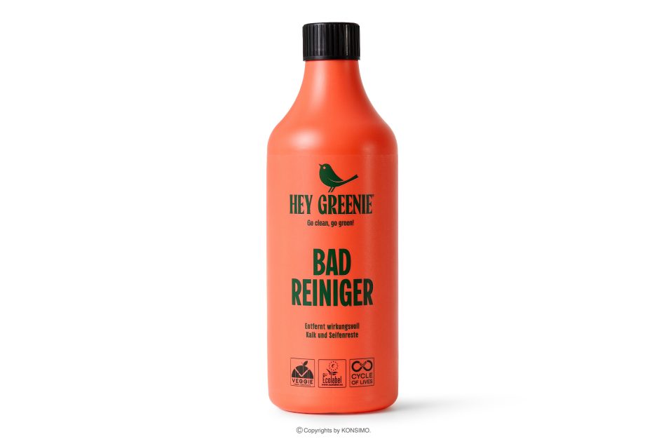 HEY GREENIE Veganes Reinigungsset – Reinigungsmittel für Fußböden, Badezimmer, Glas und Universalreiniger (4 Stück) gelb/rosa/hellblau/blau - Foto 5