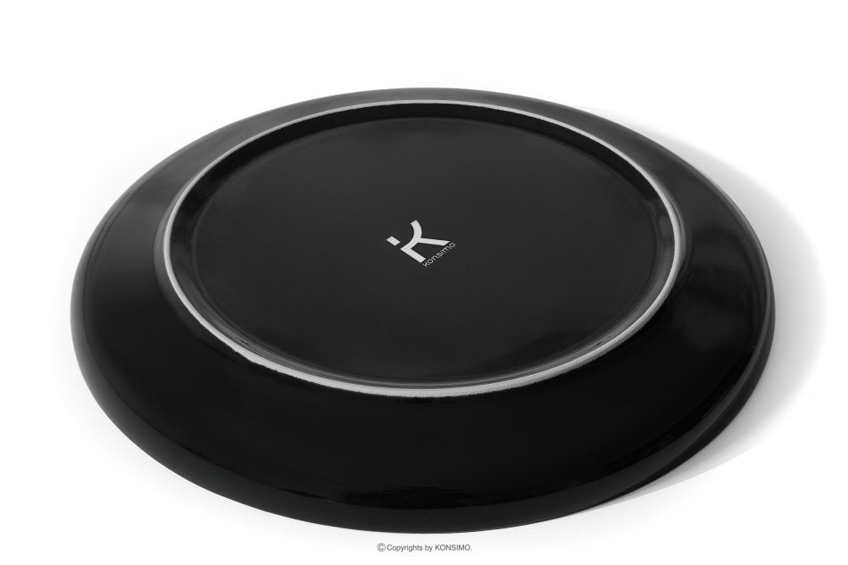 VICTO Tafelservice schwarz glänzend 6-Personen (18-tlg.) Schwarz glänzend - Foto 5