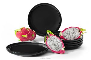 VICTO, https://konsimo.de/kollektion/victo/ Dessertteller glänzend schwarz 6tlg. Schwarz glänzend - Foto