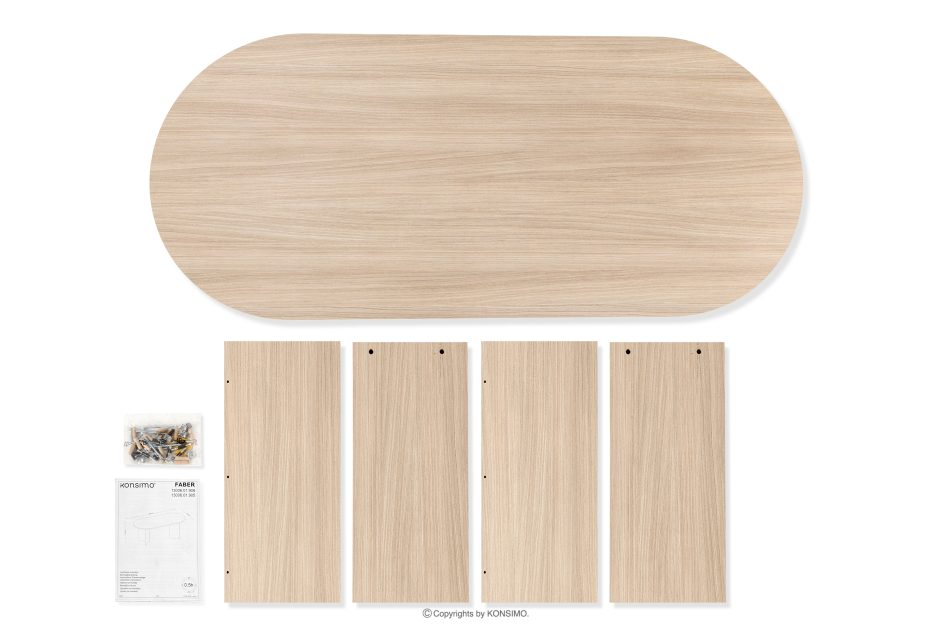 FABER Esstisch im modernen Stil aus heller Eiche helle Eiche - Foto 9