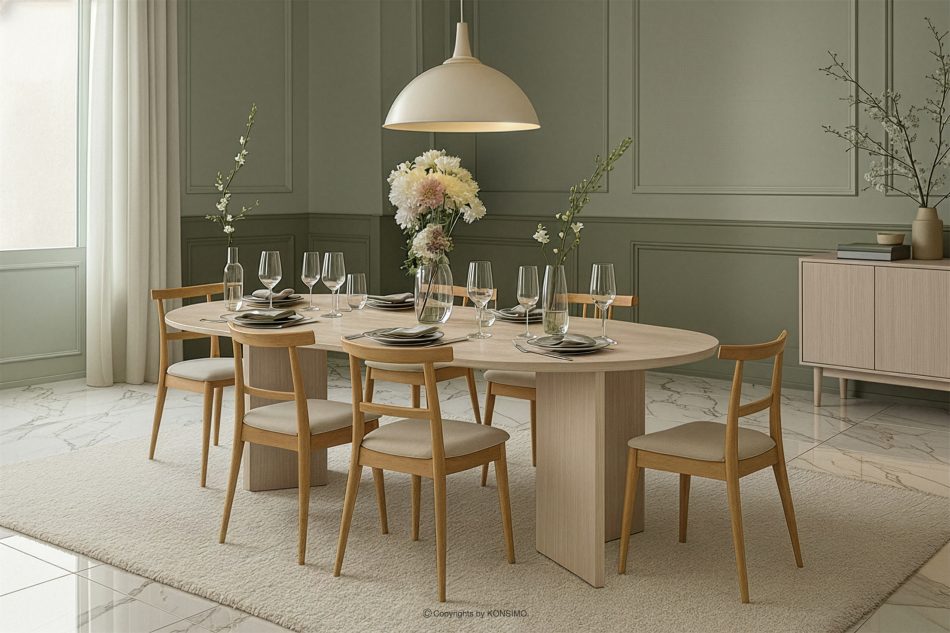 FABER Esstisch im modernen Stil aus heller Eiche helle Eiche - Foto 11