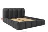 MERIDE Polsterbett 160 cm mit anthrazitfarbener Steppung anthrazit - Foto 3