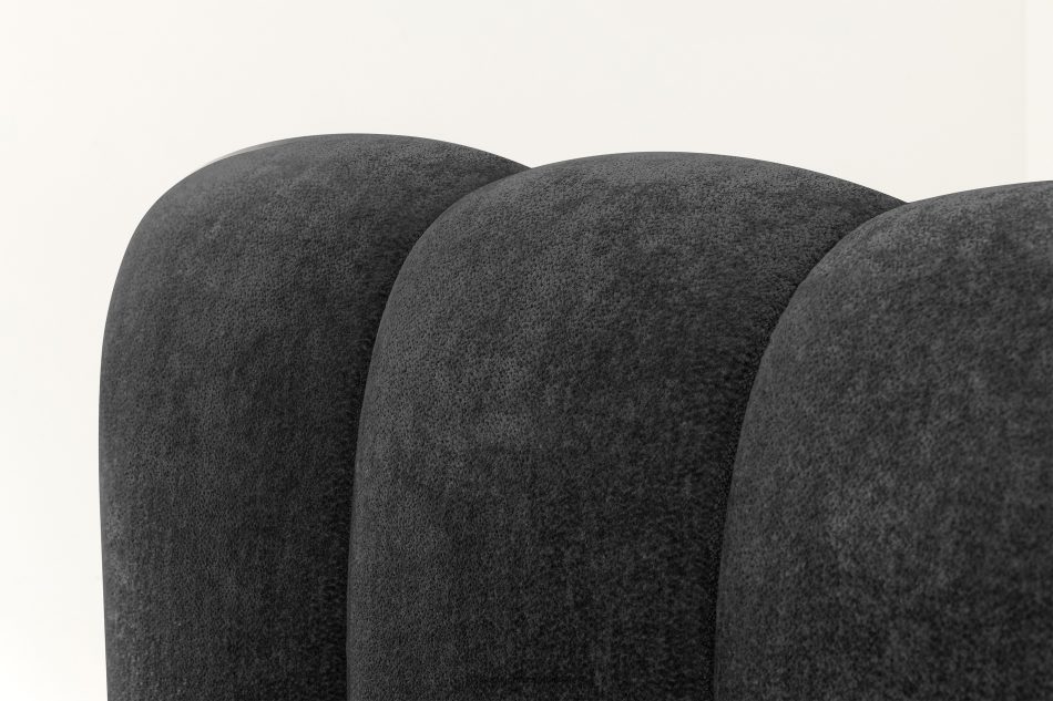 MERIDE Polsterbett 160 cm mit anthrazitfarbener Steppung anthrazit - Foto 14