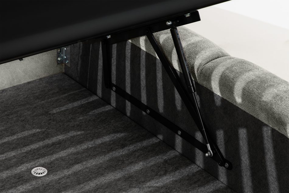 MERIDE Polsterbett 160 cm mit hellgrauer Steppung hellgrau - Foto 16