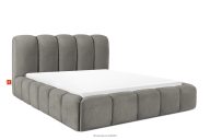 Polsterbett 160 cm mit dunkelgrauer Steppung
