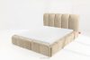MERIDE Polsterbett 160 cm im Japandi-Stil mit Steppung beige beige - Foto 14