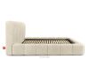 MERIDE Polsterbett 160 cm im Japandi-Stil mit Steppung ecru ecru - Foto 5