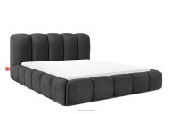 Polsterbett 180 cm mit Steppung anthrazit
